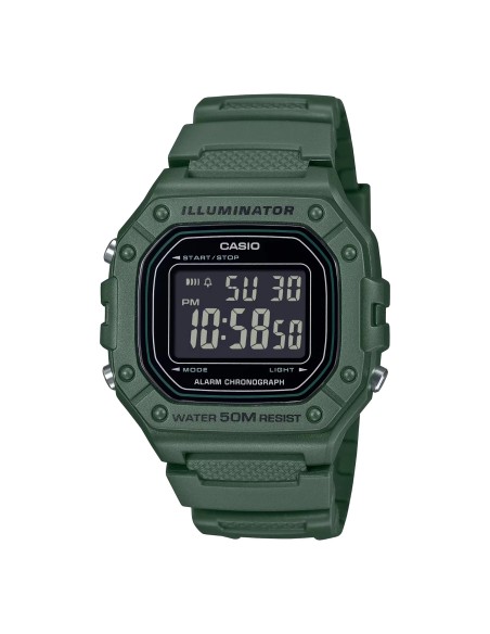 reloj deportivo hombre Casio Sports W-218H-3BV  44.4 × 43.2 × 10.8 mm 50m WR 7 años batería