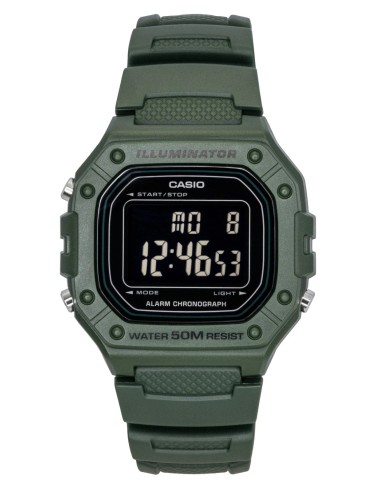 reloj deportivo hombre Casio Sports W-218H-3BV  44.4 × 43.2 × 10.8 mm 50m WR 7 años batería