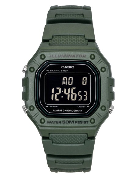 reloj deportivo hombre Casio Sports W-218H-3BV  44.4 × 43.2 × 10.8 mm 50m WR 7 años batería