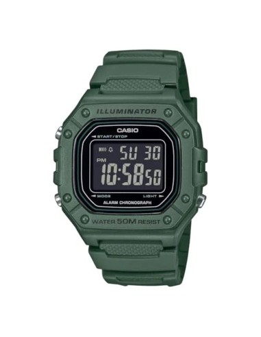 reloj deportivo hombre Casio Sports W-218H-3BV  44.4 × 43.2 × 10.8 mm 50m WR 7 años batería