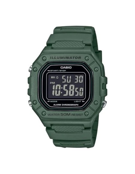reloj deportivo hombre Casio Sports W-218H-3BV  44.4 × 43.2 × 10.8 mm 50m WR 7 años batería