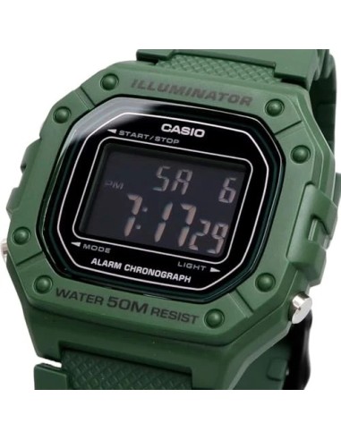 reloj deportivo hombre Casio Sports W-218H-3BV  44.4 × 43.2 × 10.8 mm 50m WR 7 años batería