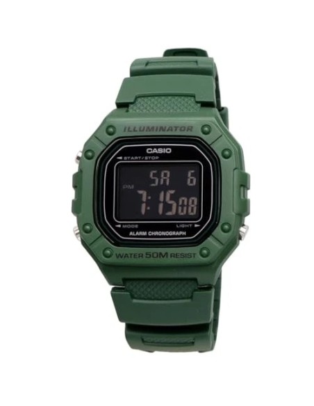 reloj deportivo hombre Casio Sports W-218H-3BV  44.4 × 43.2 × 10.8 mm 50m WR 7 años batería