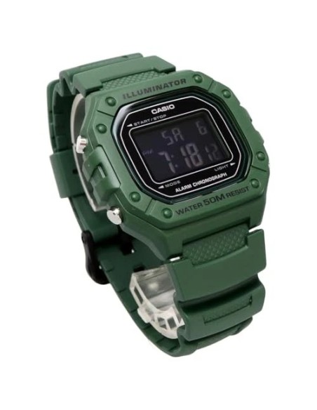 reloj deportivo hombre Casio Sports W-218H-3BV  44.4 × 43.2 × 10.8 mm 50m WR 7 años batería