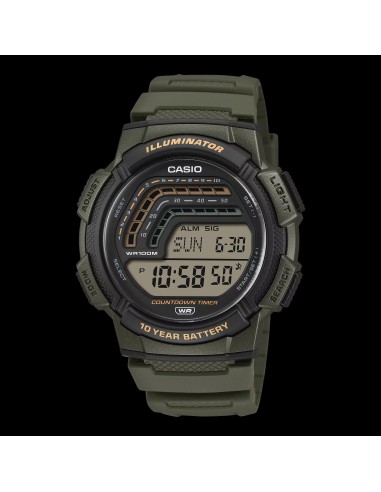 Casio Sports Gear WS-1800-3AV 48.2 × 45 × 13.8 mm Cuenta Atrás 100m WR 10 años