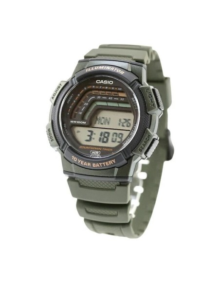 Casio Sports Gear WS-1800-3AV 48.2 × 45 × 13.8 mm Cuenta Atrás 100m WR 10 años
