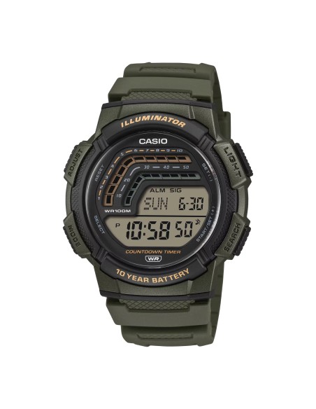 Casio Sports Gear WS-1800-3AV 48.2 × 45 × 13.8 mm Cuenta Atrás 100m WR 10 años