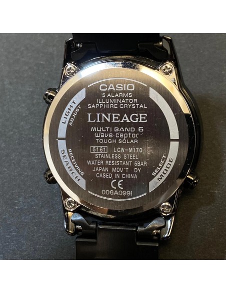 solar radiocontrol Casio Lineage LCW-M170DB-1AJF JDM  46.4 × 39.5 × 9.2 mm Cristal de Zafiro