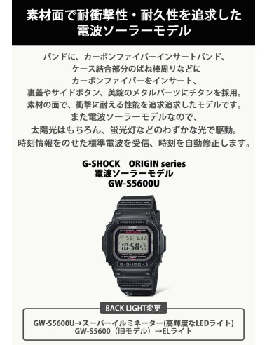 radiocontrol solar Casio G-Shock GW-S5600U-1JF JDM
