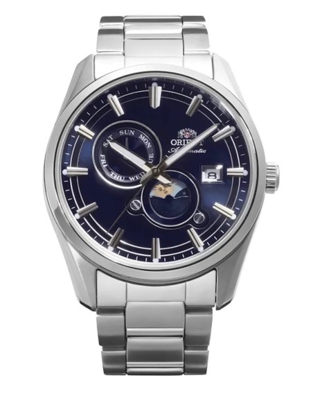 automático hombre Orient Stretto Day & Night Midnight Blue RA-AK0315L 41.5mm 50m WR  zafiro