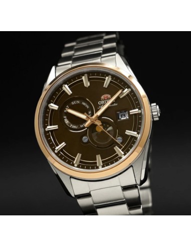 automático hombre Orient Stretto Day & Night Bronze Sunset RA-AK0313Y 41.5mm zafiro