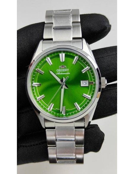 automático hombre Orient Stretto Date Bamboo Green RA-AC0R05E 38.5mm 50m WR cristal de zafiro