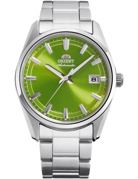 automático hombre Orient Stretto Date Bamboo Green RA-AC0R05E 38.5mm 50m WR cristal de zafiro