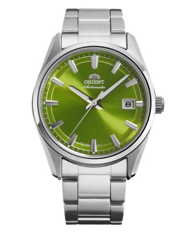 automático hombre Orient Stretto Date Bamboo Green RA-AC0R05E 38.5mm 50m WR cristal de zafiro