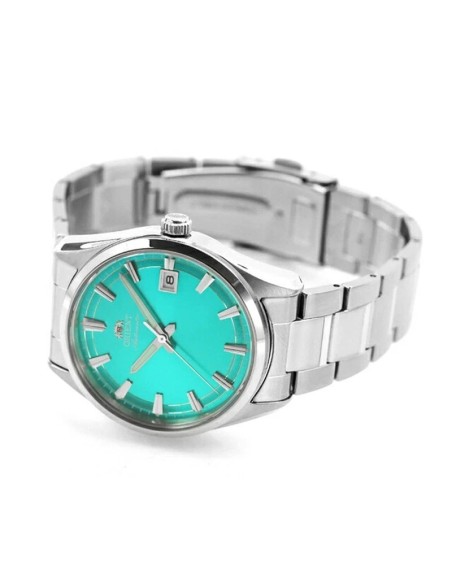 automático hombre Orient Stretto Date Aqua Blue RA-AC0R06L 38.5mm zafiro
