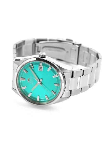 automático hombre Orient Stretto Date Aqua Blue RA-AC0R06L 38.5mm zafiro