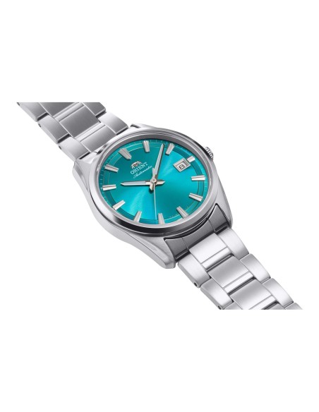automático hombre Orient Stretto Date Aqua Blue RA-AC0R06L 38.5mm zafiro
