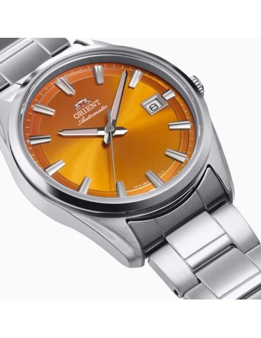 automático hombre Orient Stretto Date Amber Sun RA-AC0R08Y Limited Edition 38.5mm zafiro