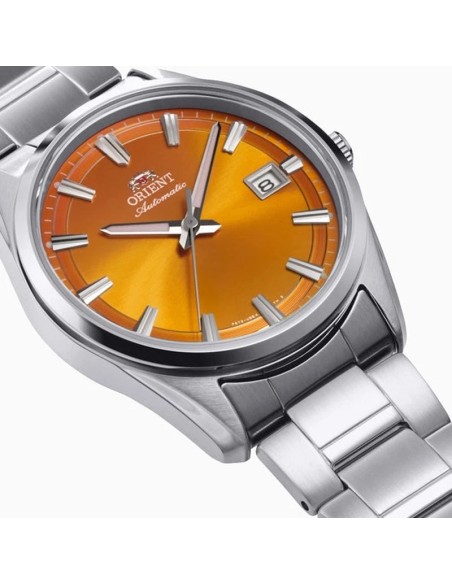 automático hombre Orient Stretto Date Amber Sun RA-AC0R08Y Limited Edition 38.5mm zafiro