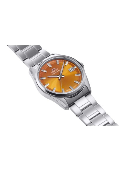 automático hombre Orient Stretto Date Amber Sun RA-AC0R08Y Limited Edition 38.5mm zafiro