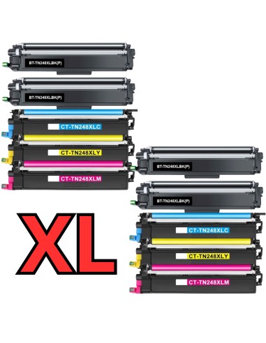 10 toner Compatibles Brother TN248XL DCP L3520, L3560 - HL L3220, L3240, L8230, L8240 - MFC L3740, L3760, L8340, L8390