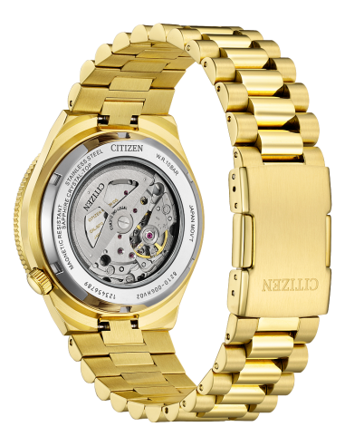 automático hombre Citizen Tsuyosa Shore Emerald Gold NJ0232-53X 40mm 100m WR cristal de zafiro