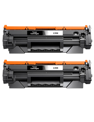 2 Toner  Compatible HP W1390X / 139X - CON CHIP - Negro Cartucho de Toner (NO usar en impresoras terminan en E o HP+)