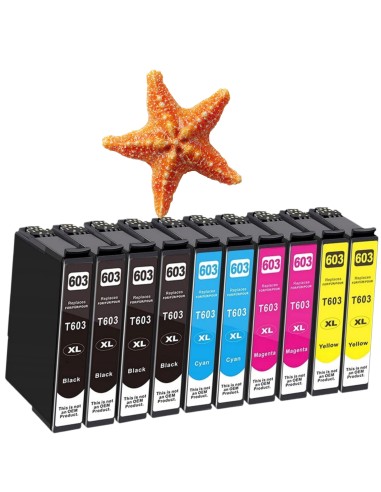 10 Tintas compatibles con 603XL Epson Expression Home XP-2100 XP-2105 XP-3100