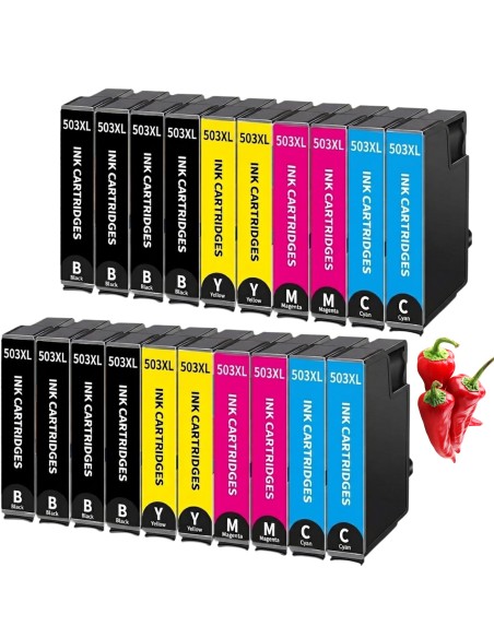 20  cartuchos de tinta compatible con Epson 503XL para Epson XP-5200 XP-5205 WorkForce WF-2960 WF-2960DWF WF-2965DWF