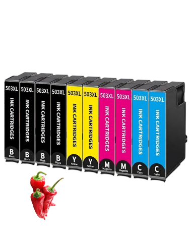 10 cartuchos de tinta compatible con Epson 503XL para Epson XP-5200 XP-5205 WorkForce WF-2960 WF-2960DWF WF-2965DWF
