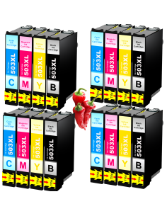 16  cartuchos de tinta compatible con Epson 503XL para Epson XP-5200 XP-5205 WorkForce WF-2960 WF-2960DWF WF-2965DWF