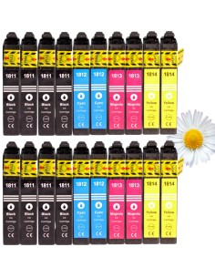 T1811/2/3/4 EPSON pack 20 tintas compatibles Epson T1811-T1812-T1813-T1814