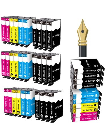 T1631/2/3/3 EPSON Pack 40 Cartuchos compatibles Epson T1631 - T1632 - T1633 - T1634 16XL