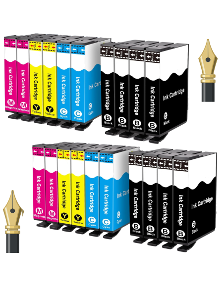 Pack 20 Cartuchos para Epson T1631-2-3-4 compatibles WF2010W WF2510WF WF2520NF WF2530WF WF2540NF