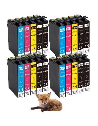 t1281 t1282 t1283 t1284 pack 20 tintas compatibles