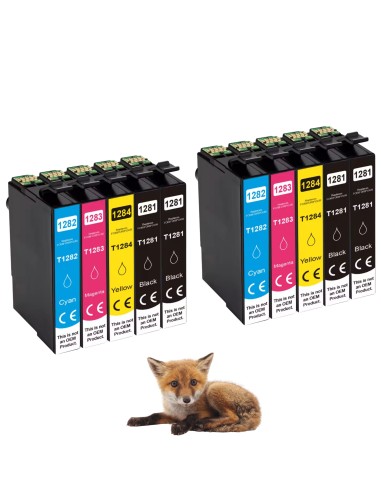 t1281 t1282 t1283 t1284 pack 10 tintas compatibles