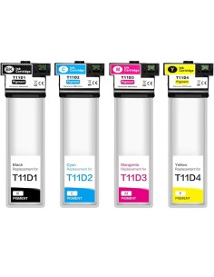 4 Tintas Compatibles Epson T11D1 T11D2 T11D3 T11D4 para Epson WF-C539DW / WF-C5890DWF