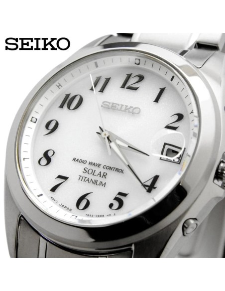 solar Titanio radiocontrol Seiko Selection Spirit SBTM223 JDM 37.8MM 100M WR correa y caja de titanio