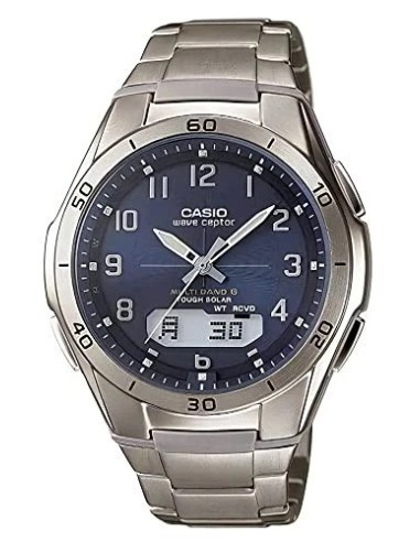 radiocontrol solar Titanio hombre Casio WaveCeptor WVA-M640TD-2AJF JDM 43.5mm 100m