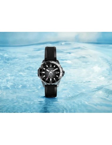 reloj automático buceo hombre Bulova Marine Star 98B465 41mm 200m WR correa de silicona