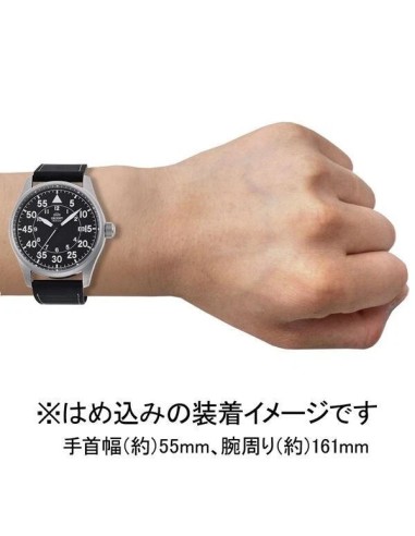 automático aviador Orient RN-AC0H03B JDM 42.4mm 100m WR F6722 correa de cuero