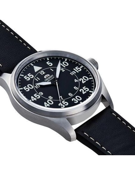 automático aviador Orient RN-AC0H03B JDM 42.4mm 100m WR F6722 correa de cuero