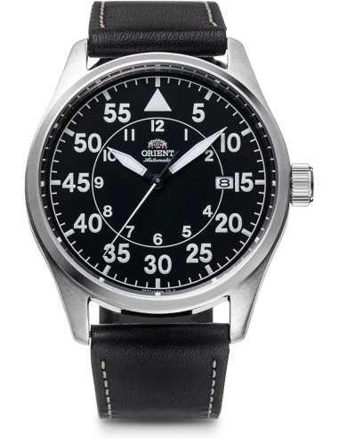 automático aviador Orient RN-AC0H03B JDM 42.4mm 100m WR F6722 correa de cuero