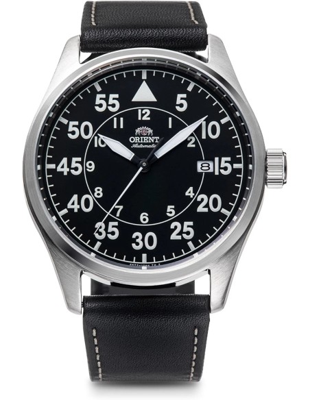 automático aviador Orient RN-AC0H03B JDM 42.4mm 100m WR F6722 correa de cuero