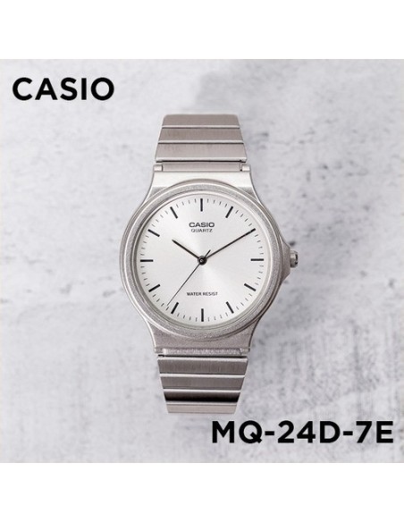 reloj hombre Casio MQ24-7E correa acero clásico cierre ajustable