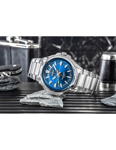 hombre Solar Casio MTP-RS100D-2AV 46mm 50m WR correa de acero