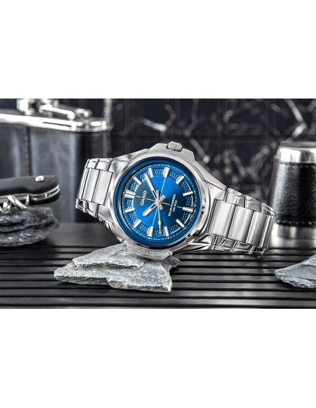 hombre Solar Casio MTP-RS100D-2AV 46mm 50m WR correa de acero
