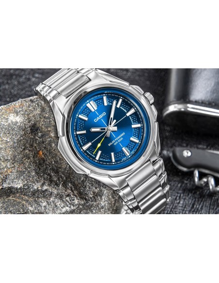 hombre Solar Casio MTP-RS100D-2AV 46mm 50m WR correa de acero