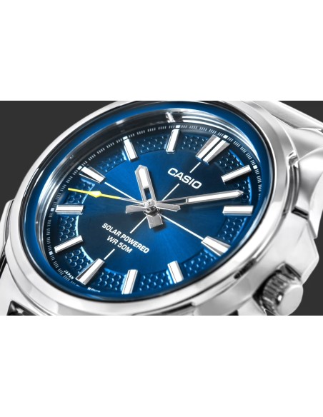 hombre Solar Casio MTP-RS100D-2AV 46mm 50m WR correa de acero