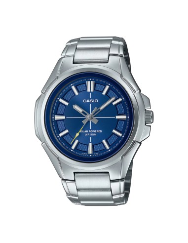 hombre Solar Casio MTP-RS100D-2AV 46mm 50m WR correa de acero